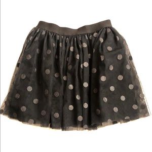 Girl’s Black Polka Dot Tutu Skirt
